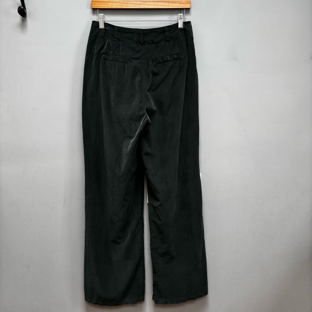 Marine Layer Flora Micro Corduroy Trouser in Dark Green Gables 4 - Picture 9 of 12